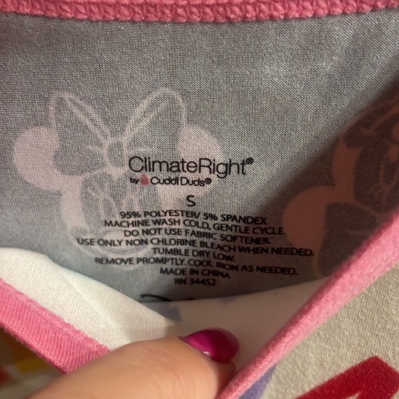 Disney ORIGINAL MINNIE little girls top / pajama top long sleeve with thumb hole - Picture 3 of 8